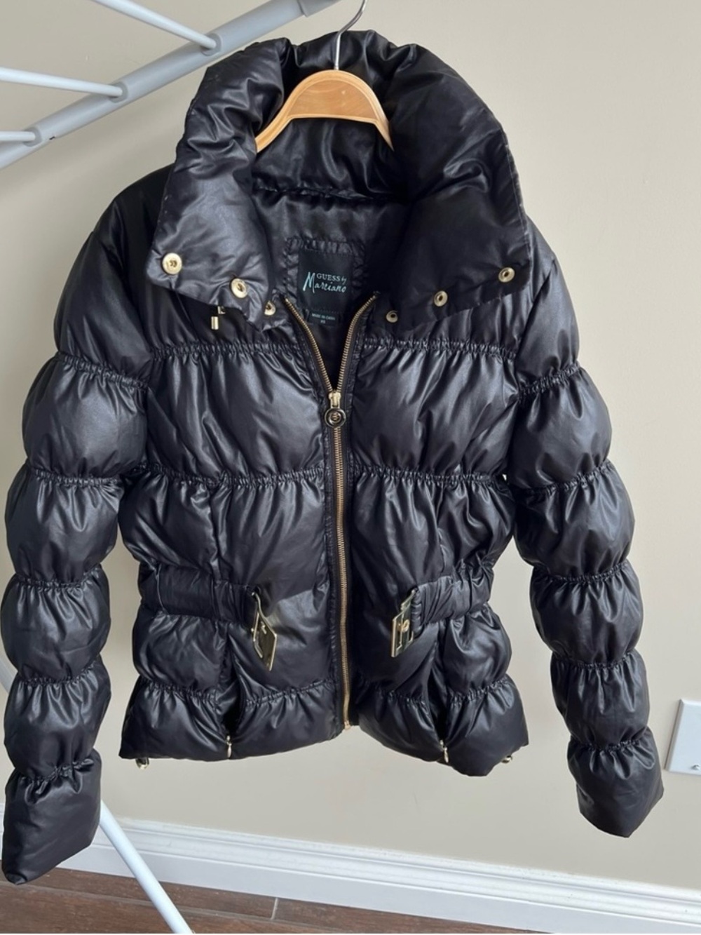 Guess by Marciano Down Puffer Jacket with belt puffed neck